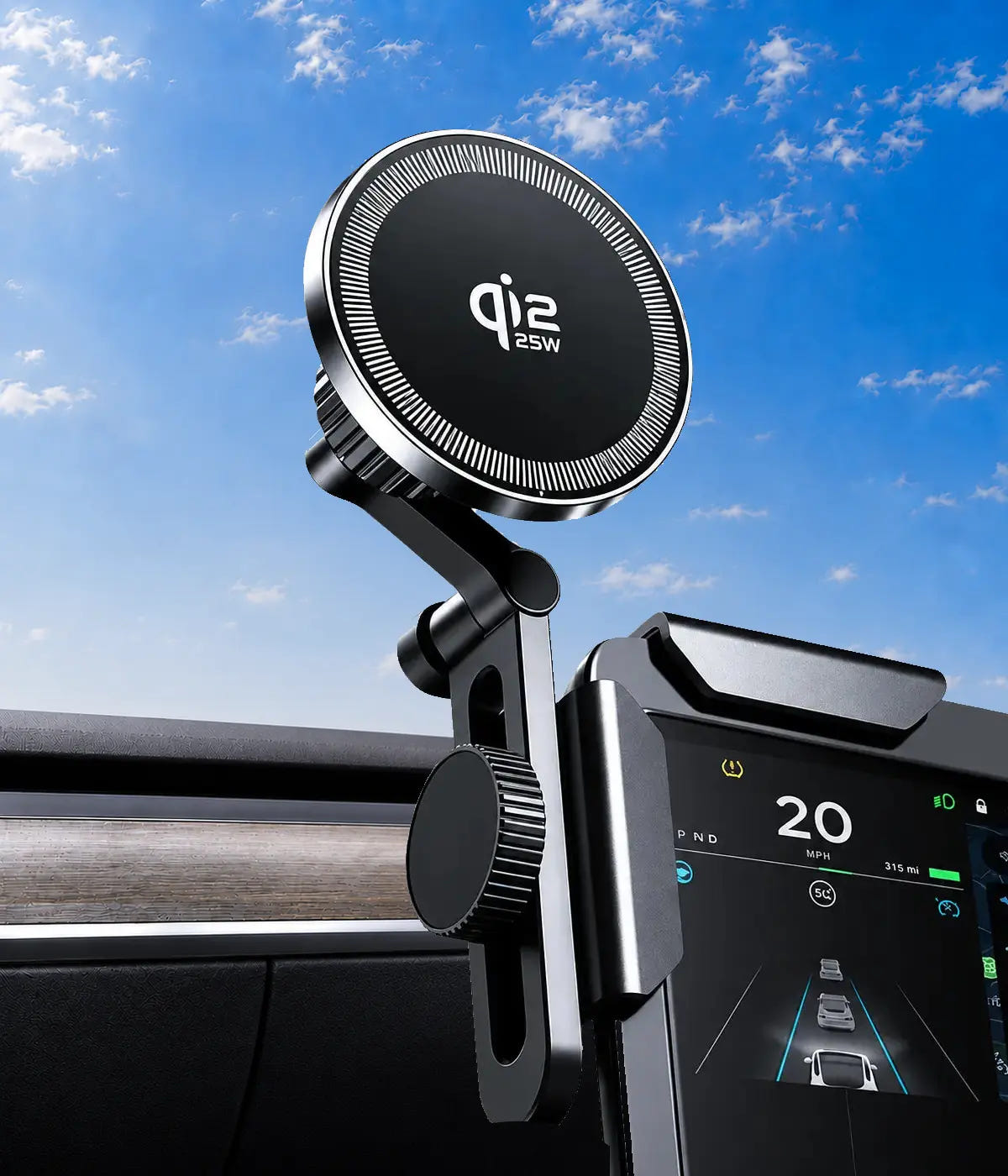 Tesla Qi2 MagSafe car mount charger