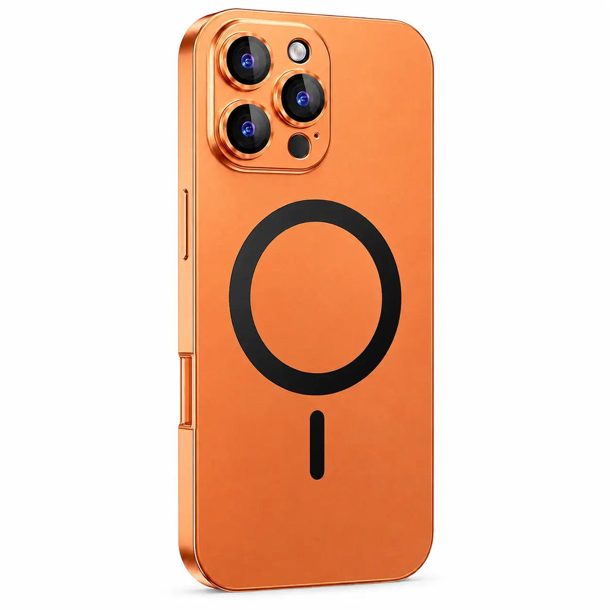 Protective iPhone 18 Pro Max metal case with reinforced edges #color_Cosmic Orange
