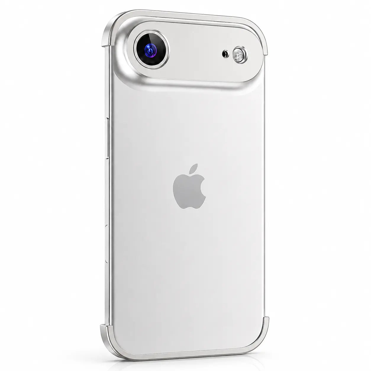 Minimal open-back metal phone bumper #color_Titanium Gray