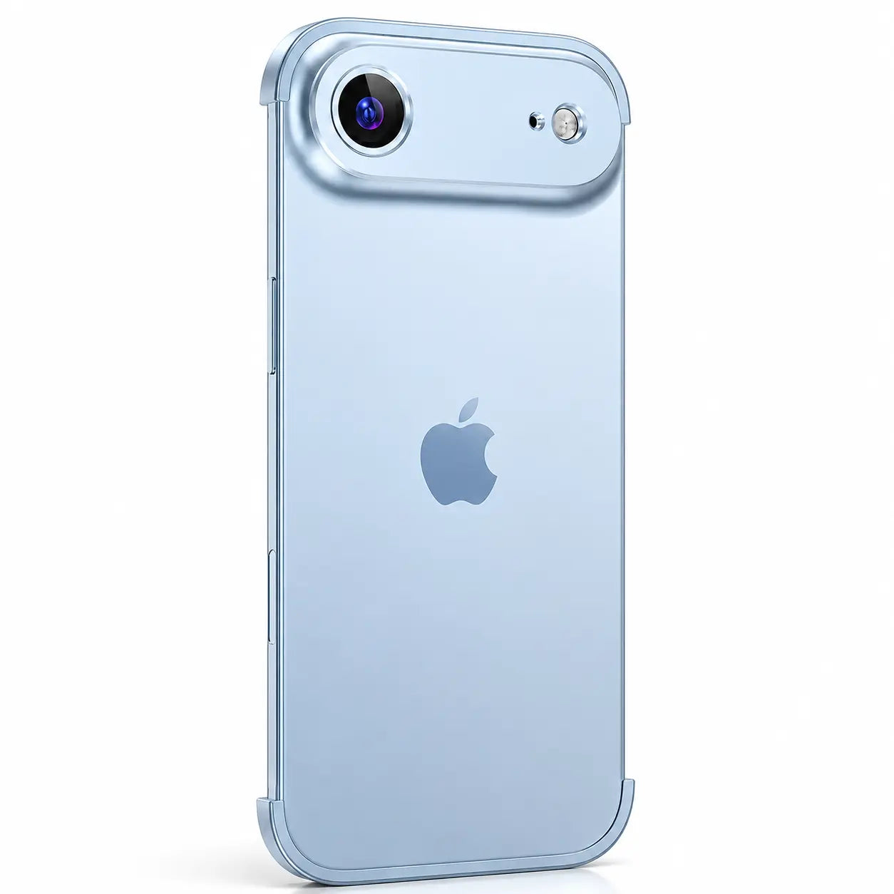 Minimal open-back metal phone bumper #color_Light Blue