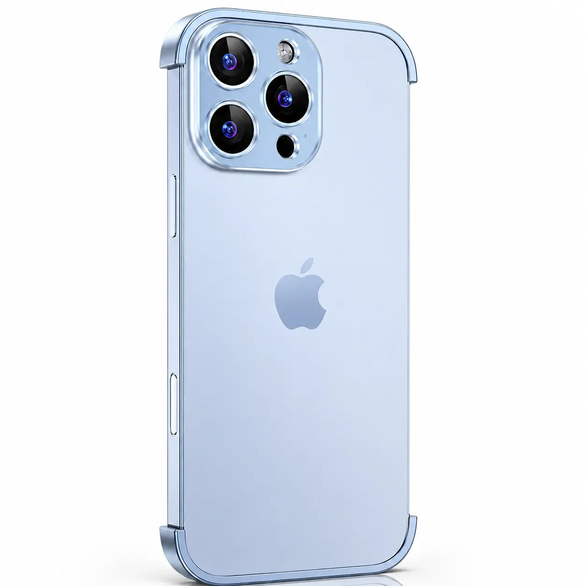 Minimal open-back metal phone bumper #color_Light Blue