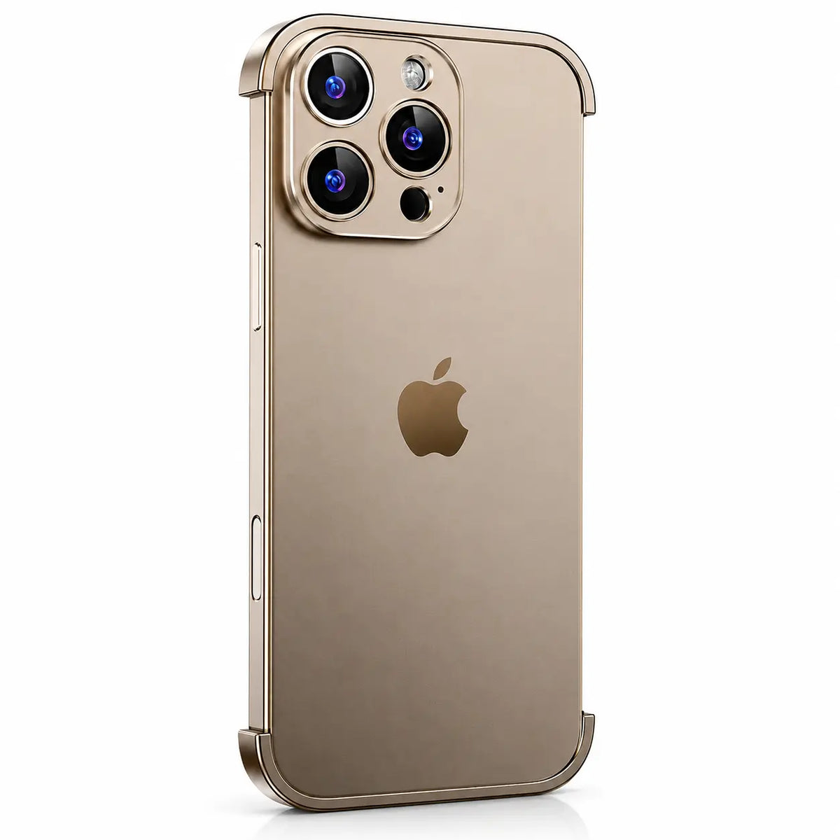 Minimal open-back metal phone bumper #color_Desert Gold
